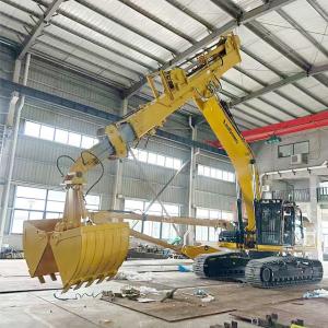 Telescopic Excavator With Clamshell Bucket Telescopic Boom For Cat Hitachi Komatsu