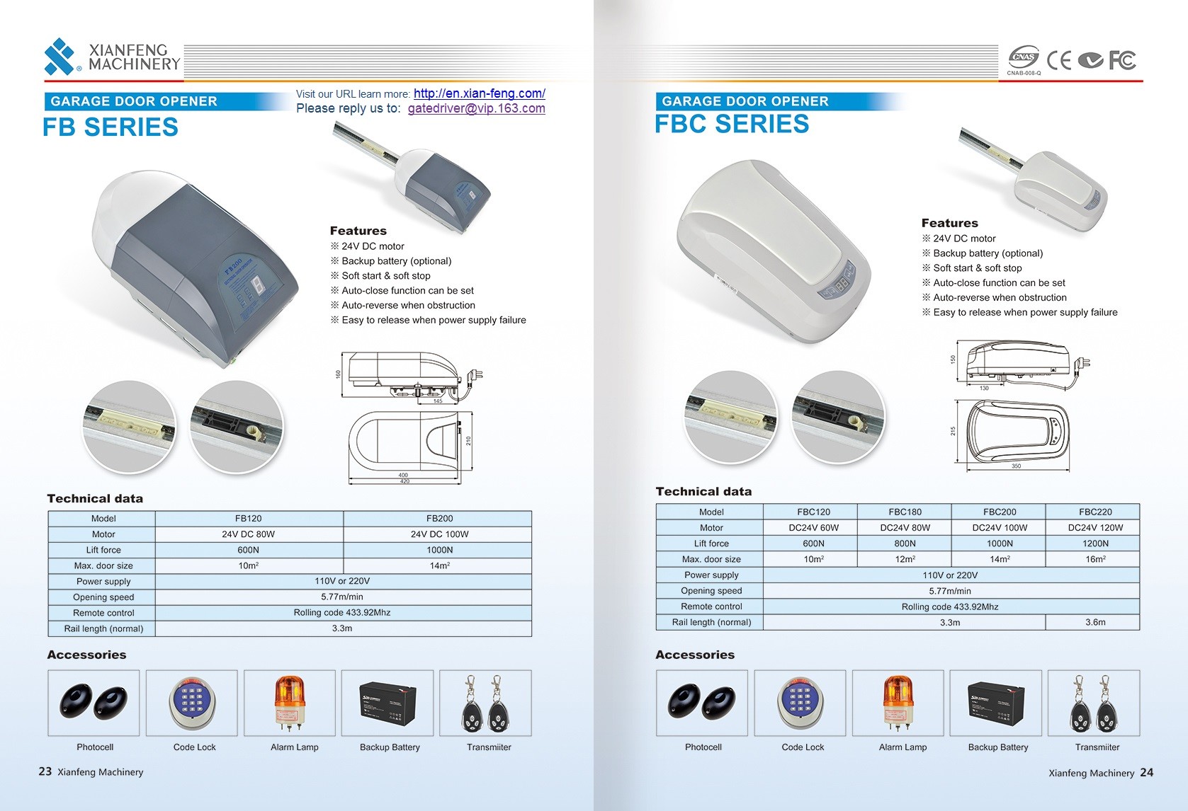 NEW FBC120 Sectional Door Operator