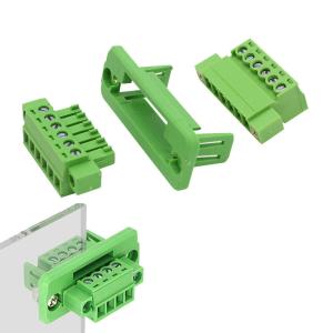 Buy cheap 3.81mm pitch Feed Through Flange Screw Terminal Blocks Interlocking product