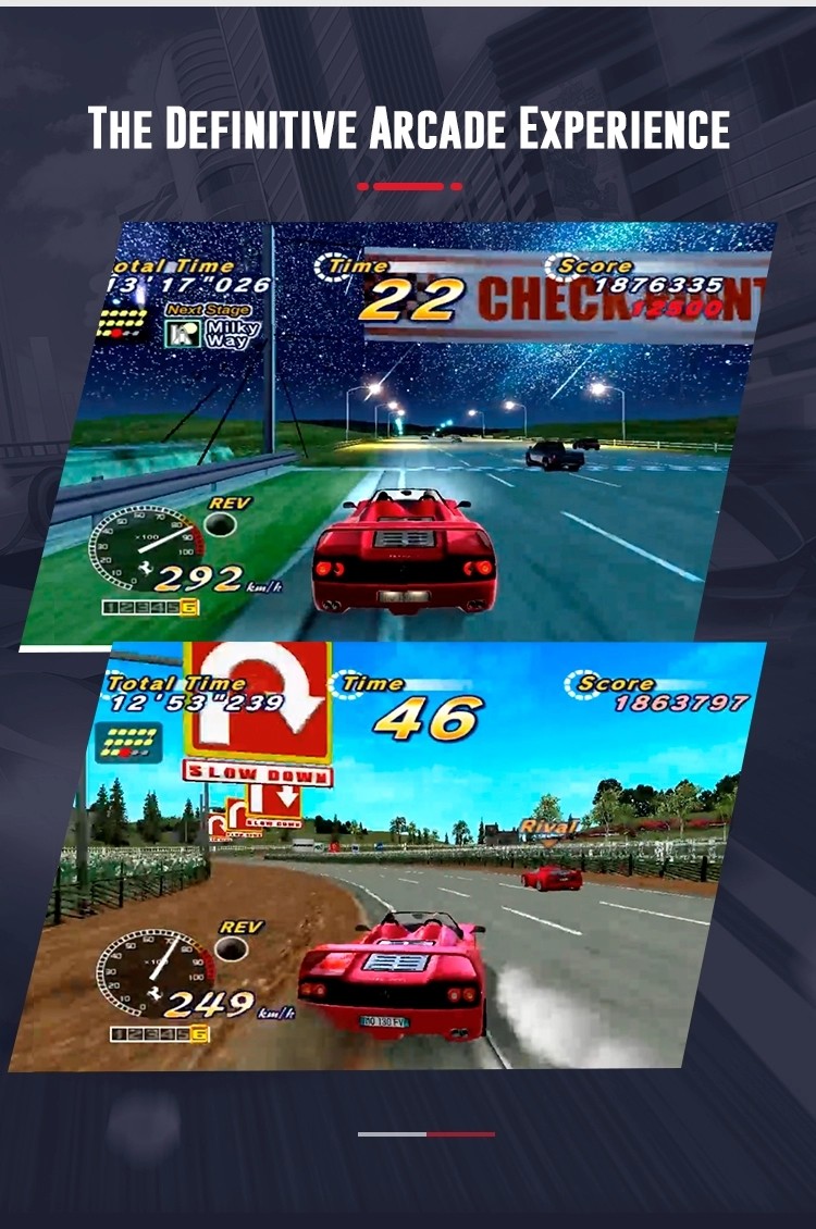 Double Player Coin Operated Arcade Car Racing Game Machine