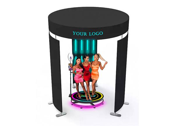 Quality Economic Led Backdrop Screen Party Movable 360 Photo Booth Enclosure for sale
