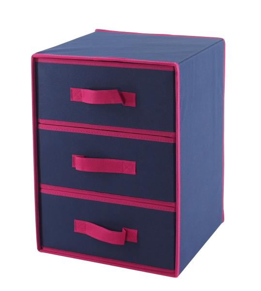 Quality 3 Layer Folding Storage Drawers Built In Fabric Plate for sale
