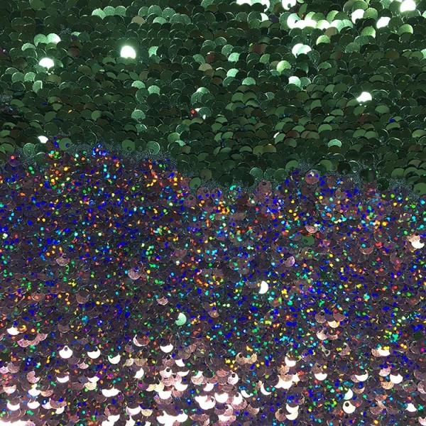 Quality Custom Made Glitter Sequin Fabric 50D*75D Poly Composition No Fade for sale