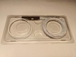 Bare 1x8 PLC Splitter Mini Tube 250um 0.9mm White Color Transparency 1m 1.5m