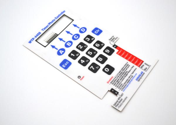 Flat Membrane Switch With Touch Dots On Graphic Overlay For Timer / Photo