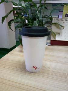 Plain White Eco Friendly Mugs Ceramic Starbuck Decorating Firing Mug With Lid