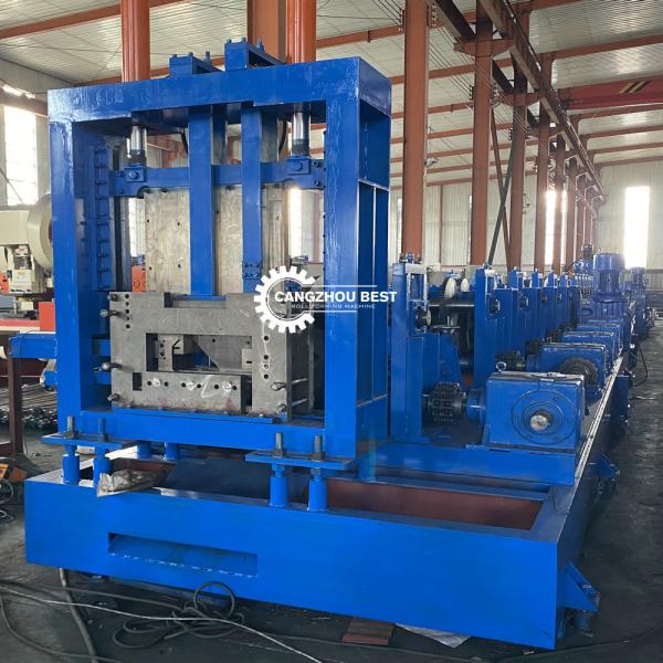 Quality 6mm Galvanized Cz Purlin Roll Forming Machine Automatic Changeable for sale