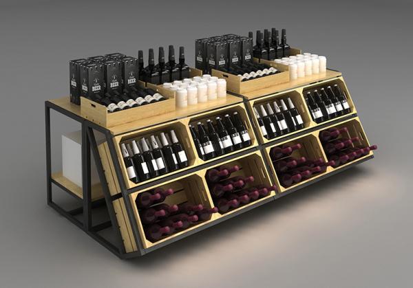Quality Attractive Wooden Shop Display Shelving Fruit And Vegetable Display Stand for sale
