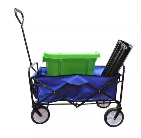 Quality Portable Iron Platform Collapsible Cart Wagon Four Wheel High Efficiency for sale