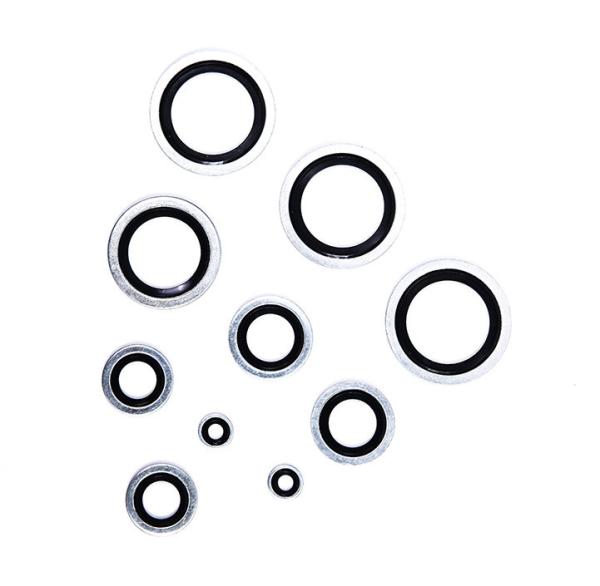 Quality Self Centralising 304 Stainless Steel Dowty Seal Gasket NBR Rubber Bonded Seal Washer for sale