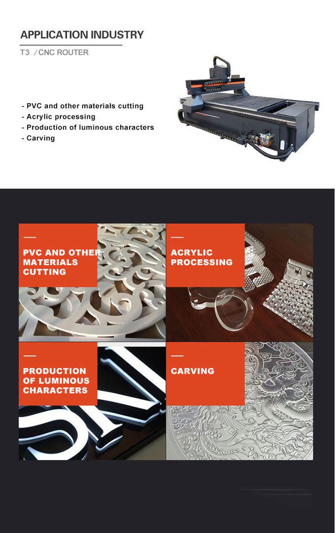 SGS 60HZ 3500W CNC Router Cutting Machine For Wood Milling