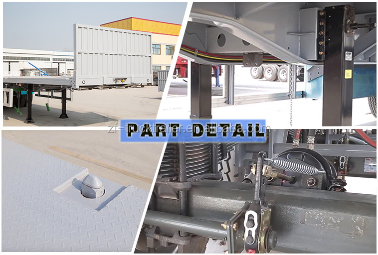 New And Used Tri-axle 40 Foot Flatbed Semi Trailer For Sale , Flat Bed Semi Trailer For Sale Factory Customization