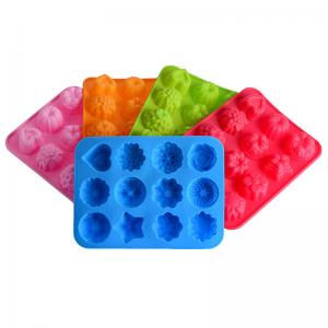 Buy cheap 12 Cavity Silicone Flower Shape Cake Mould FDA For Homemade Cake product
