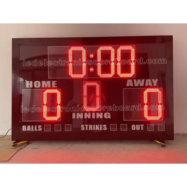 Red Color LED Baseball Scoreboard Included Free Logo Printing