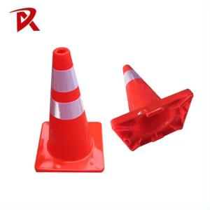 PVC Orange Safety Cones 0.65KG Reflective Warning Cone 45cm