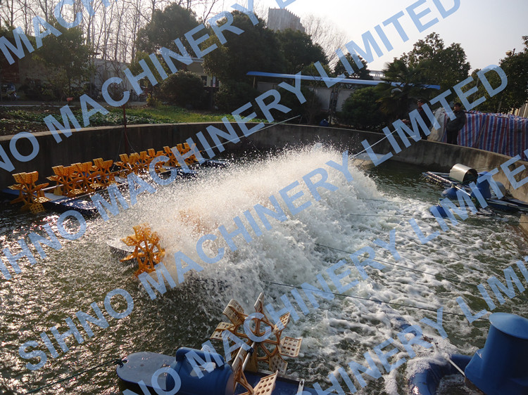 13 Impeller Dissolved Oxygen Transfer Machine,Long Arm Diesel Engine Paddle Wheel Aerator