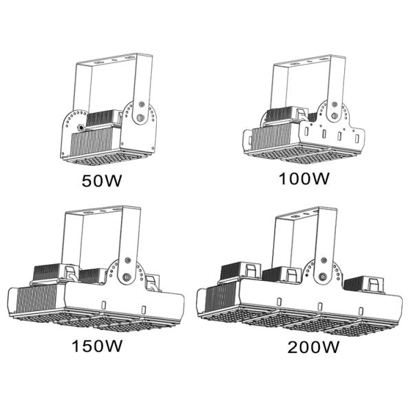 Detachable Modular LED Flood Light 50W 100W 150W 200W