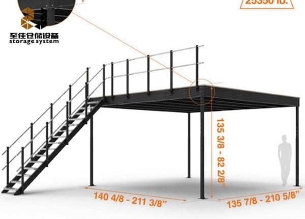 Quality Steel Structure 2 Layer Industrial Mezzanine Floors Racking System for sale