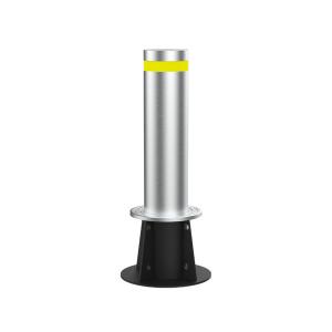 China Access Control Carbon Steel Driveway Security Post In 350mm Depth Fixed Bollards on sale