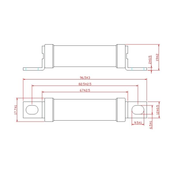 1000VDC 63A Dissmann BS88 Fuse , British Standard Fuses For EV Charger