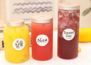 Plastic Reusable Juice Bottles For Milk Tea 350ML 500ML