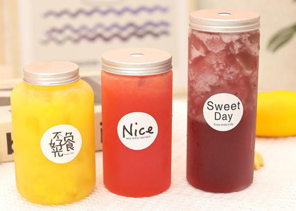 Quality Plastic Reusable Juice Bottles For Milk Tea 350ML 500ML for sale
