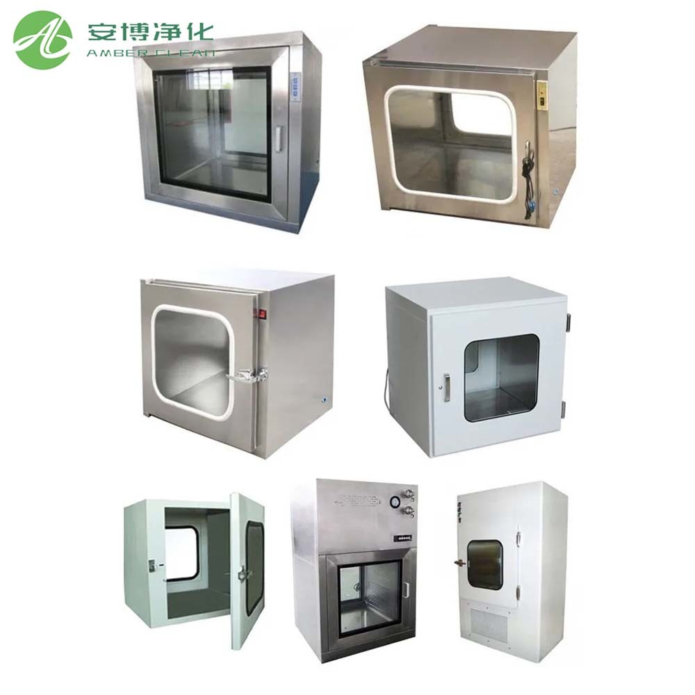 Dual Perspective Embedded Style Stainless Steel Pass Box with UV Light Alternative