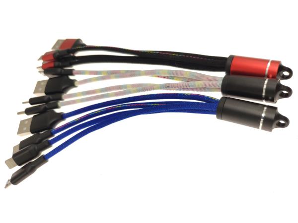 Quality New Style 3 In 1 Fabric Braided 3A Fast Charging USB Data Cable USB Charging Cable For Computer, Mobile Phone,Computer for sale