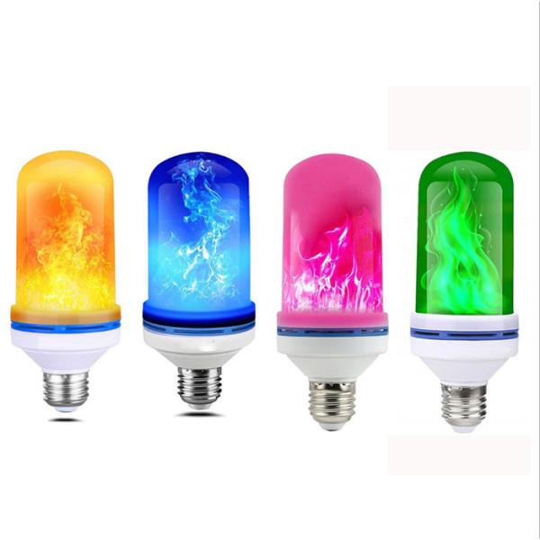 Colorfull Led Flame Light Bulb A60 Gravity Sensor 7w E26 E27 Flame Bulb