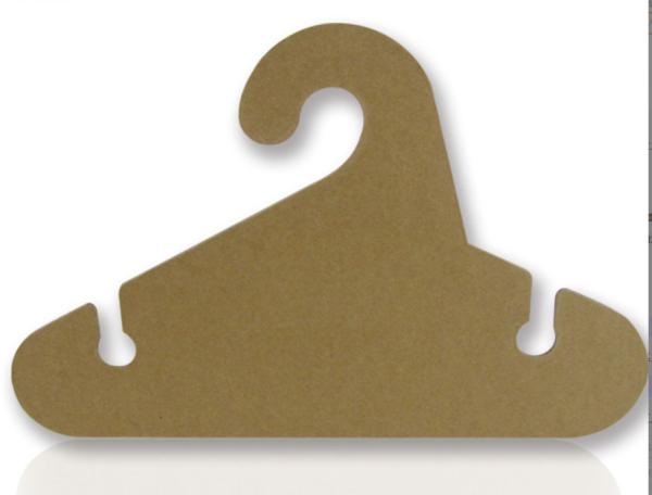 Quality Printed Coat Cardboard Hangers Kraft 2MM Cardboard Clothes Hangers for sale