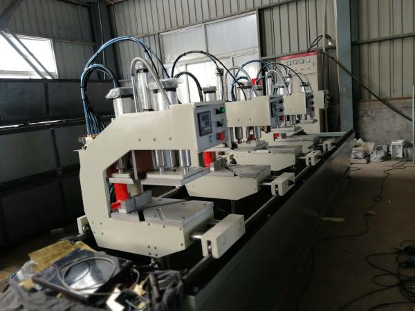 Quality Double Head Vinyl Window Machine , UPVC Window Making Machine Custom Made for sale
