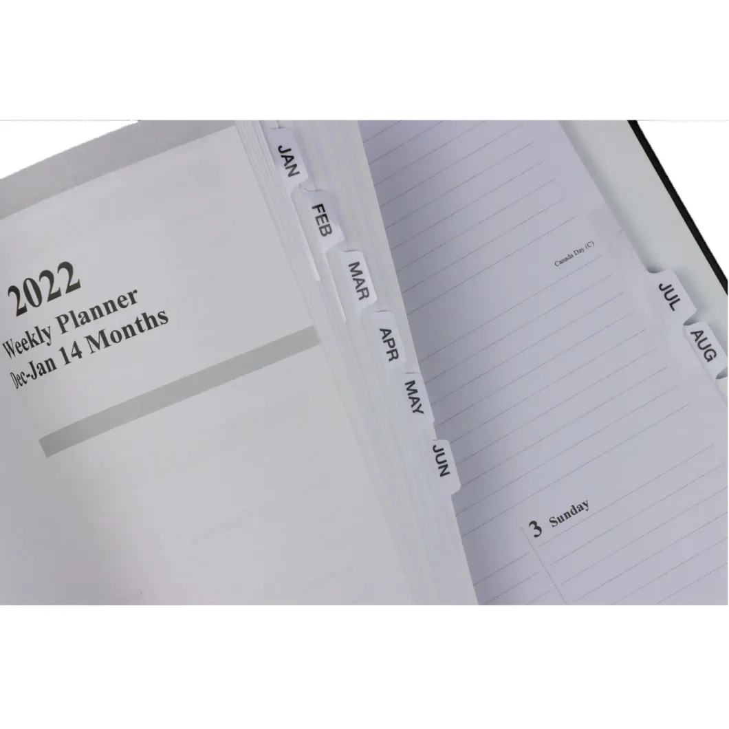 Custom 120GSM Agenda Organizer Planner Notebook A5 Gold Coil 80g
