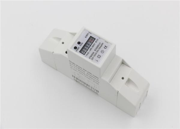 Quality 1 Phase 2 Wires DIN Rail Energy Meter Electrical Din Rail Mounted Kwh Meter for sale
