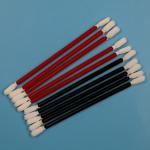 Lint Free Black Handle Double Ended Cleanroom Swab Car Cleaning Polyester Swab
