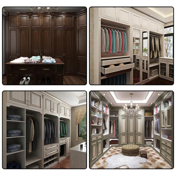 Red Oak Walnut Modern Bedroom Wardrobe Beautiful Wooden Storage Wardrobe
