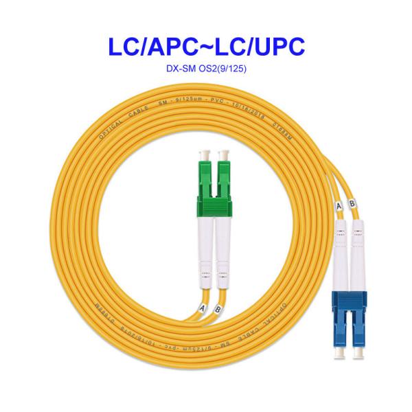Quality LC APC LC UPC OS2 Single Mode Fiber Optic Cable for sale