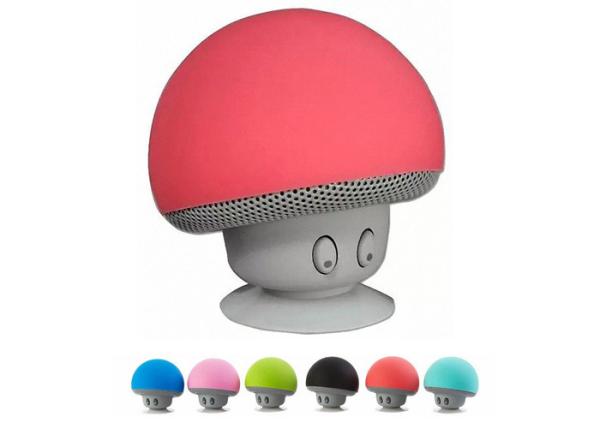 Quality Colorful Cartoon Mushroom Bluetooth Speaker , Portable Wireless Mini Speakers With Sucker for sale