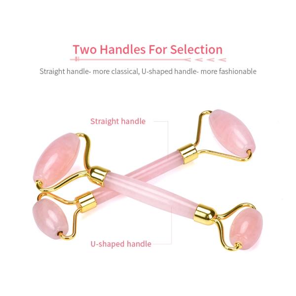 Pink Quartz Natural stone Jade Roller
