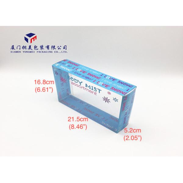 Rectangle Shape Clear PET Plastic Box Pack Body Lution Set 21.5X5.2X16.8cm