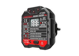 HT106D 48V- 250V Electrical Outlet Tester With LCD Display Voltage Tester