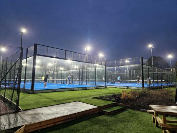 Quality Transform Outdoor Space Panoramic Paddle Court Artificial Turf and Foundation Included for sale