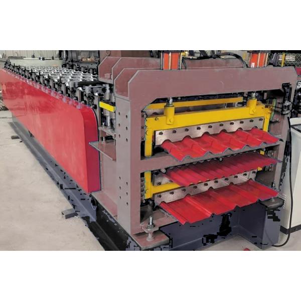 3 Profiles in one 0.3-0.8mm Galvanized Steel Metal Roofing Sheet Making Machine