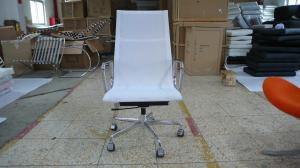 Reclining Mesh Modern Classic Office Chair High Back Genuine Leather Swivel Function