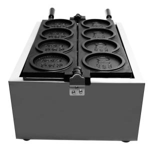 China 4pcs Coin Round Shape Commercial Waffle Maker Machine Snack Equipment on sale