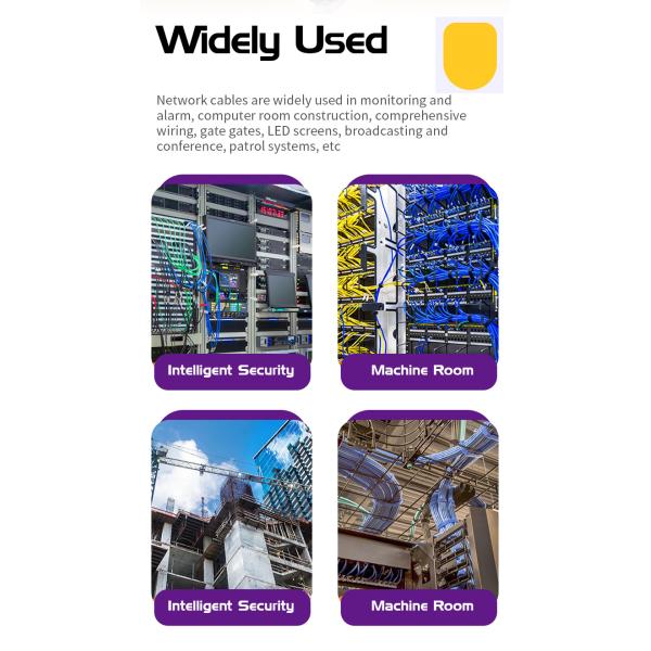 KICO Network Ethernet Cable CAT6 UTP 305m Lan Cable Indoor Cat6 Internet Cable Factory Manufacturers Purple Color