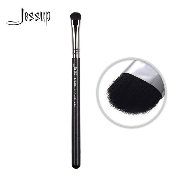 Quality Precise Flat Head Eyeliner Makeup Brushes Wood Handle Short Shader Brush for sale