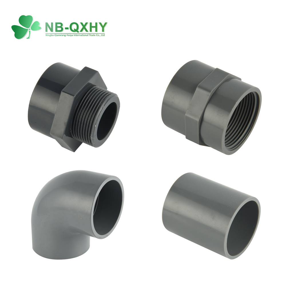 Pn16 Grey UPVC Pipe Fittings PVC Male Threaded Coupling Adapter