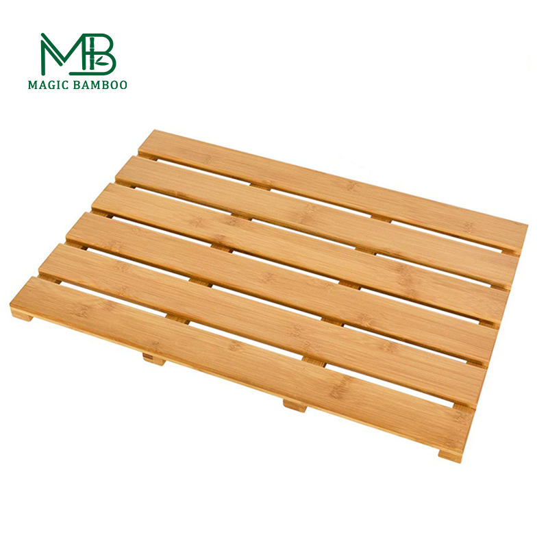 Stable Design Non-Slip Bamboo Bathroom Mat with Customized Logo and CE / EU Certificate