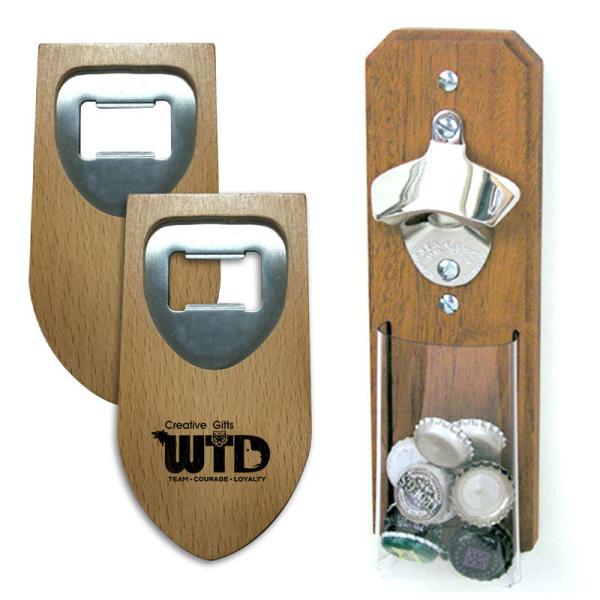Talking Wooden Bottle Opener Zinc Alloy Material UV Printing Type