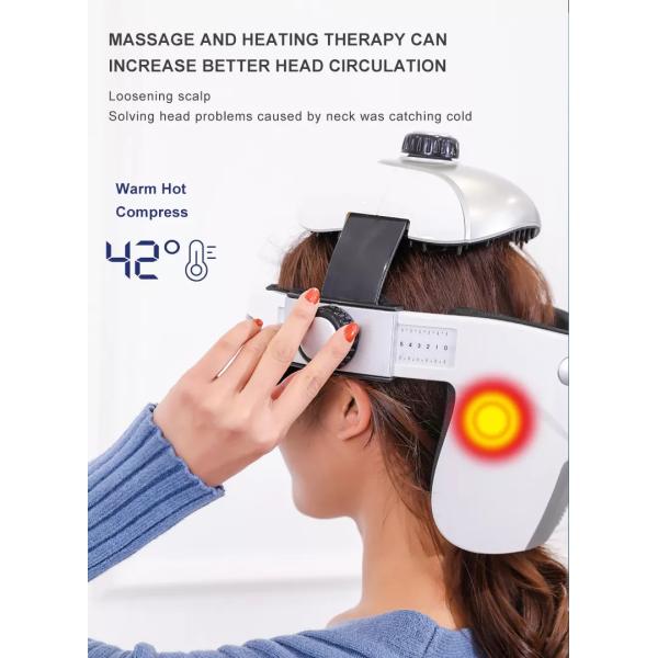 Intelligent Electric Bluetooth Head SPA Massager Helmet Octopus Vibration With Air Pressure